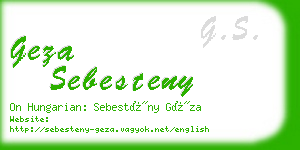 geza sebesteny business card